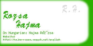 rozsa hajma business card